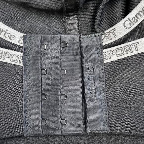 Glamorise Women's No-Bounce Camisole Sports Bra 1066 42DD Black Logo Full Figure - Picture 4 of 6